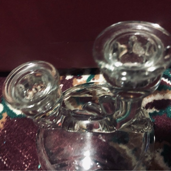 Vintage Glass Candle holders , holds two candles./christmas , Easter, Halloween. - Picture 7 of 9